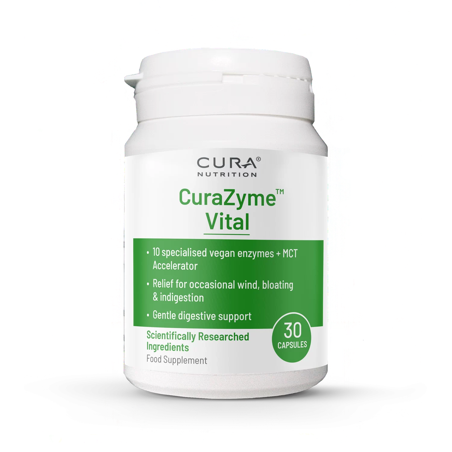 NEW – CuraZyme Vital – Gentle Digestive Relief, 3 for the price of 2