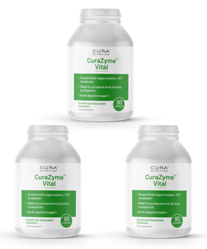 NEW – CuraZyme Vital – Gentle Digestive Relief Special Offer 3 for the price of 2